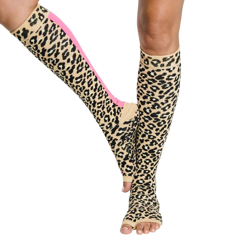 Knee High - Leopard Pink Stripe