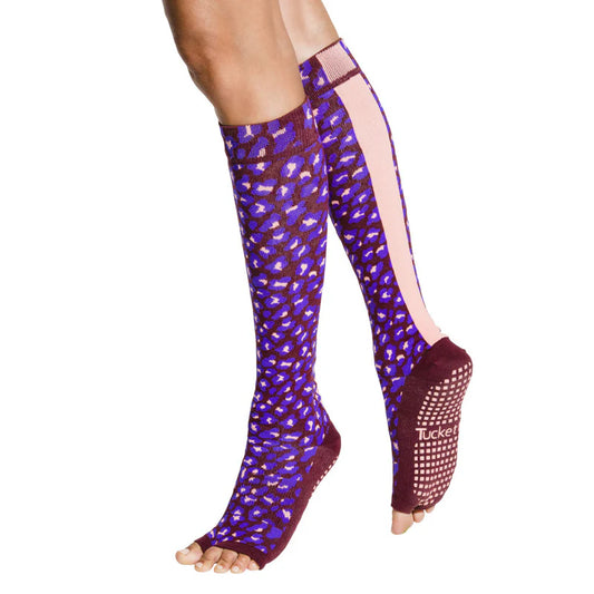 Knee High - Ultraviolet Peach Leopard