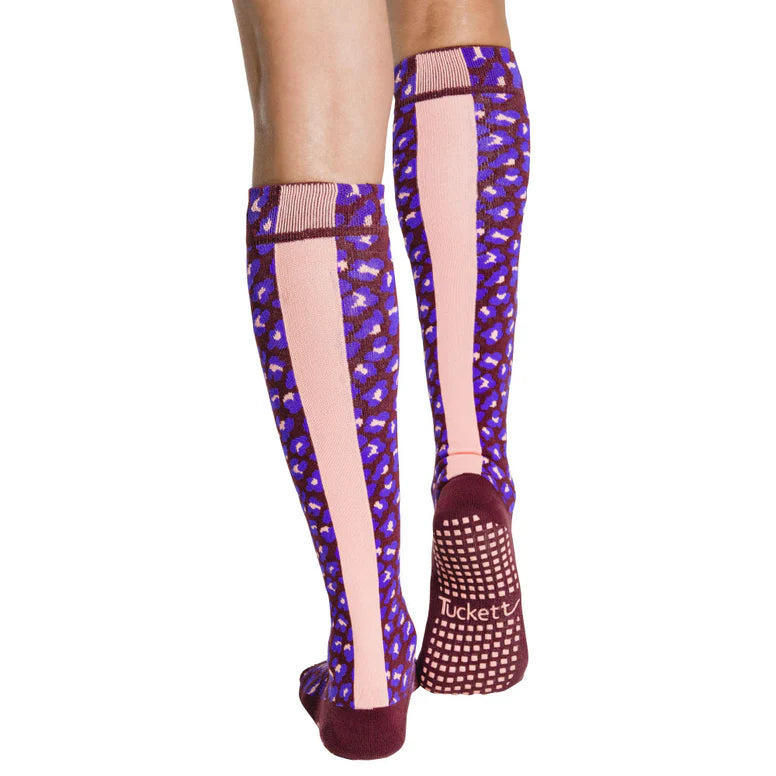 Knee High - Ultraviolet Peach Leopard