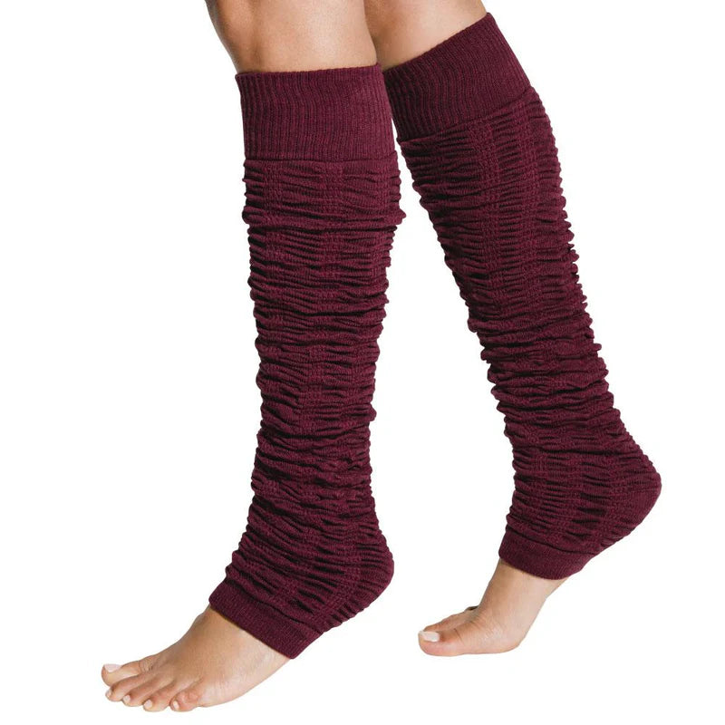 Leg Warmer - Ruched Garnet