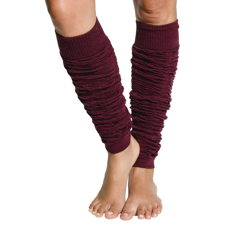 Leg Warmer - Ruched Garnet