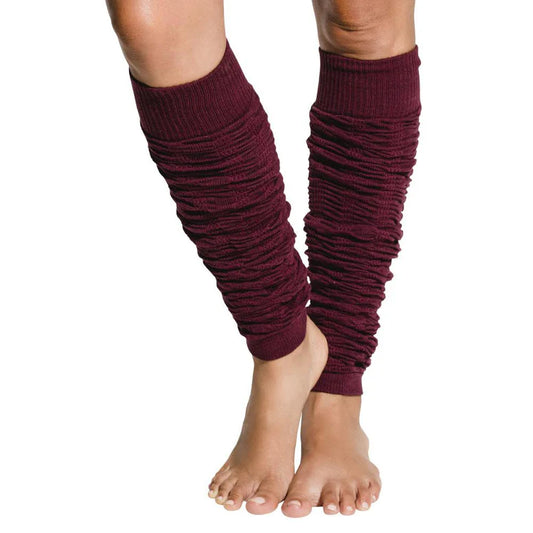 Leg Warmer - Ruched Garnet